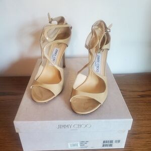 Jimmy Choo Beige Strappy Heels